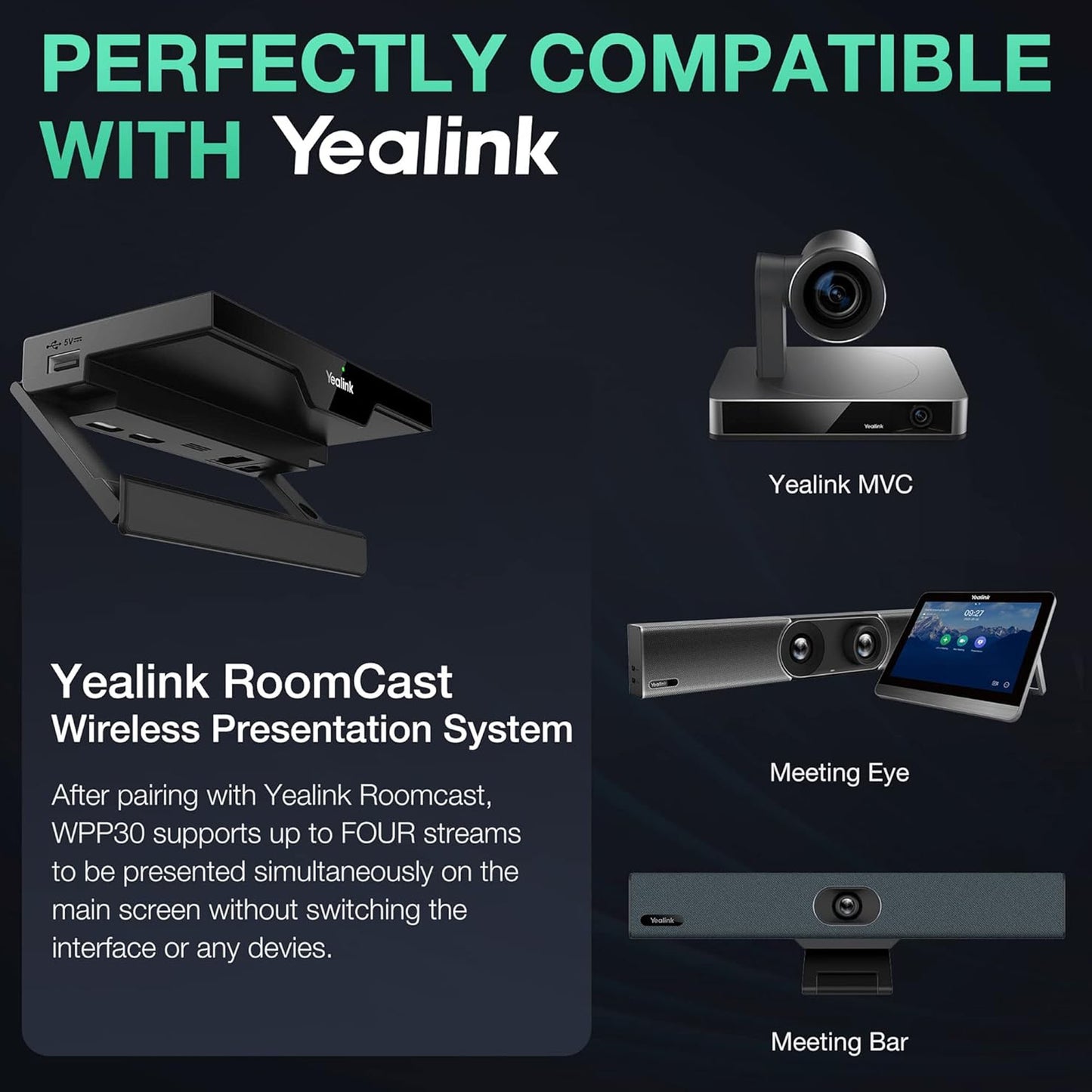 Yealink WPP30 USB Type-C 4K Wireless Presentation Pod