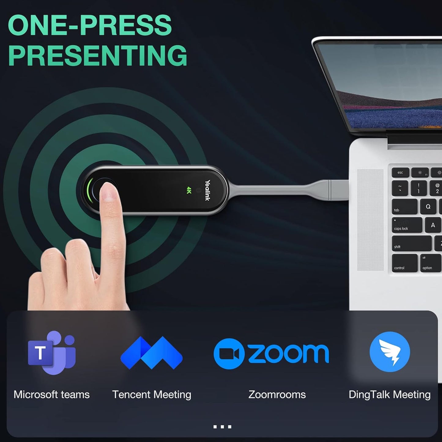 Yealink WPP30 USB Type-C 4K Wireless Presentation Pod